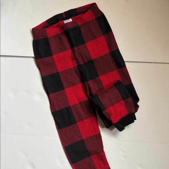 The Children’s Place | Red Plaid Long John Outfit Holiday Winter Set NWT Size 5T - Picture 4 of 8